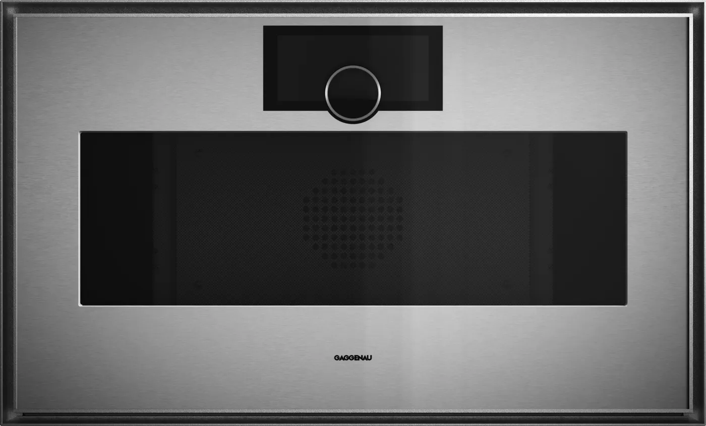 Gaggenau Expressive Series GM481120 76cm Wide Stainless Steel Built-In Combination Microwave Oven – Left Hand Hinge