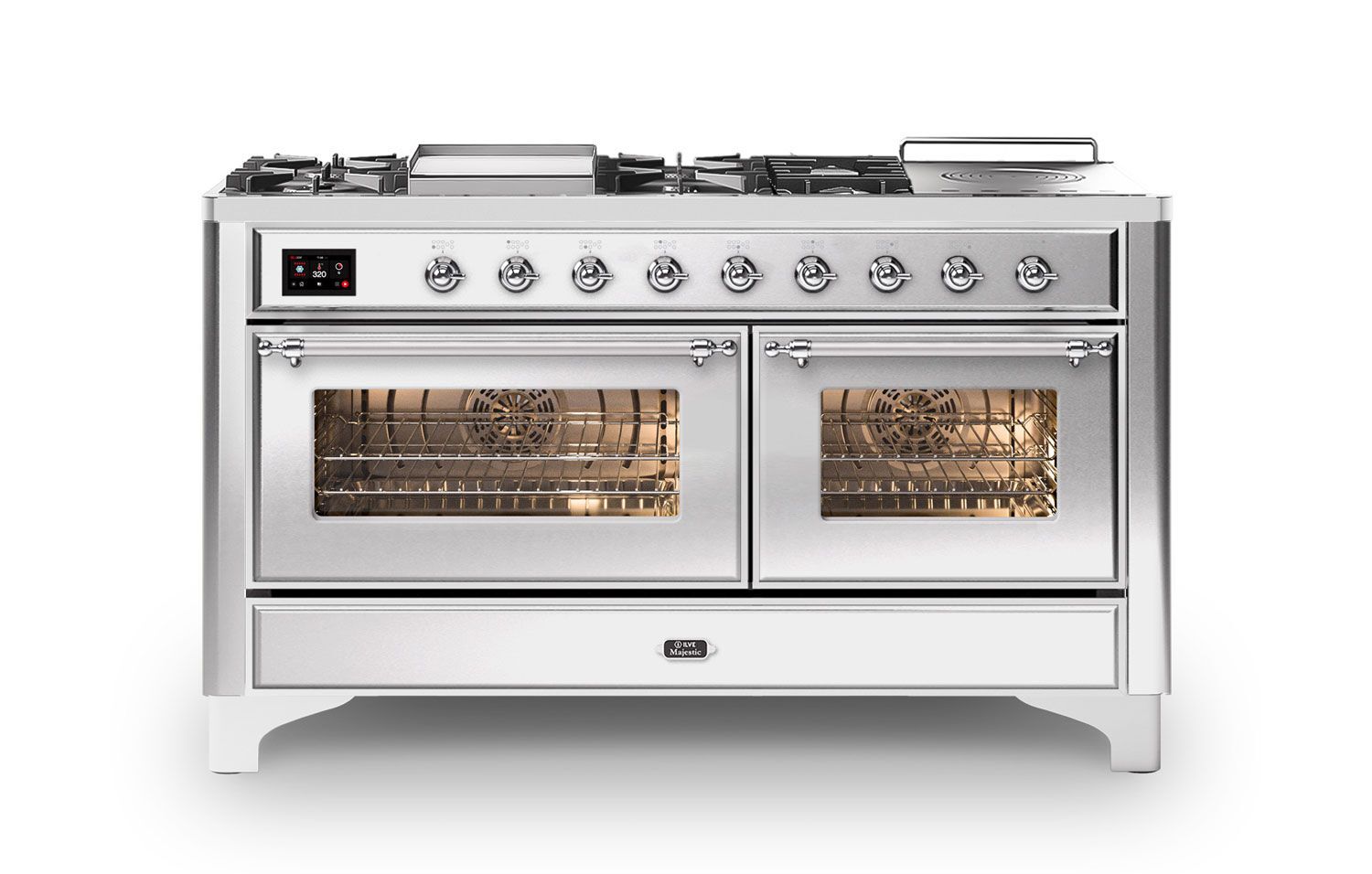ILVE Majestic Milano 150cm Fry Top + Coup De Feu Dual Fuel Range Cooker