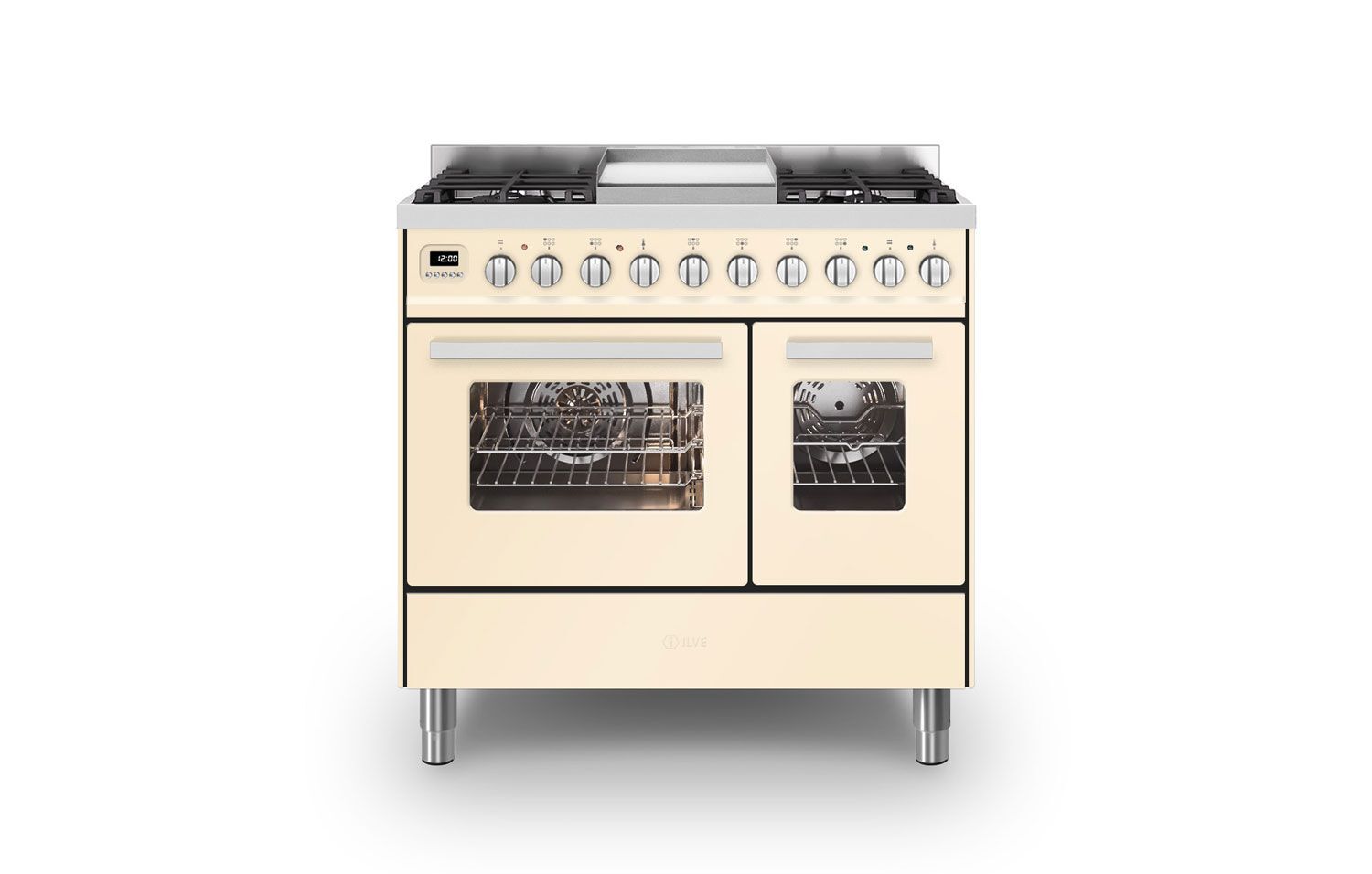 ILVE Torino 90cm Twin Fry Top Dual Fuel Range Cooker