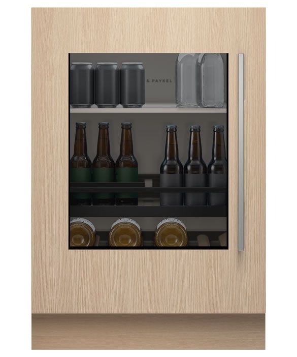 Fisher & Paykel Series 9 RS6009SBLT1 Undercounter Beverage, Glass Door, Left Hinge (Reversible), 600mm