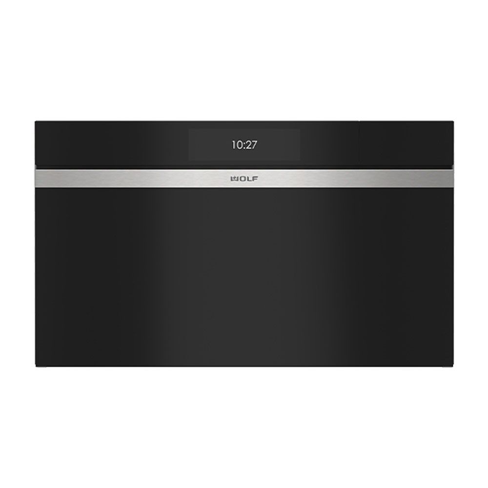Wolf M Series Contemporary Black Glass Convection Steam Oven ICBCSO3050CM/B