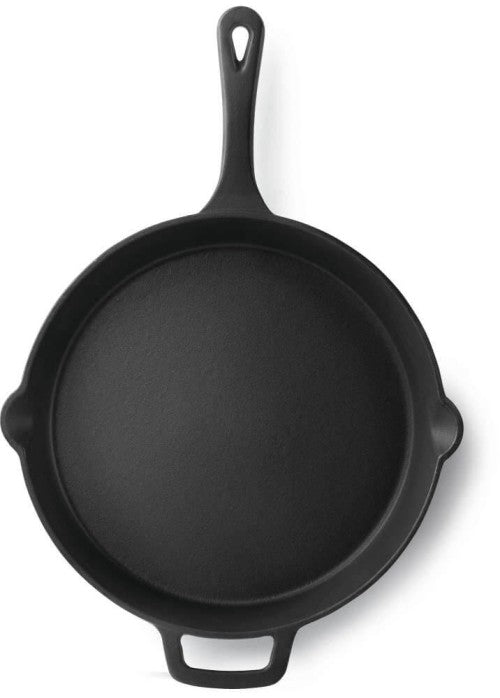 Napoleon Large Cast Iron Frying Pan, 11.8-inch, Porcelain-Coated