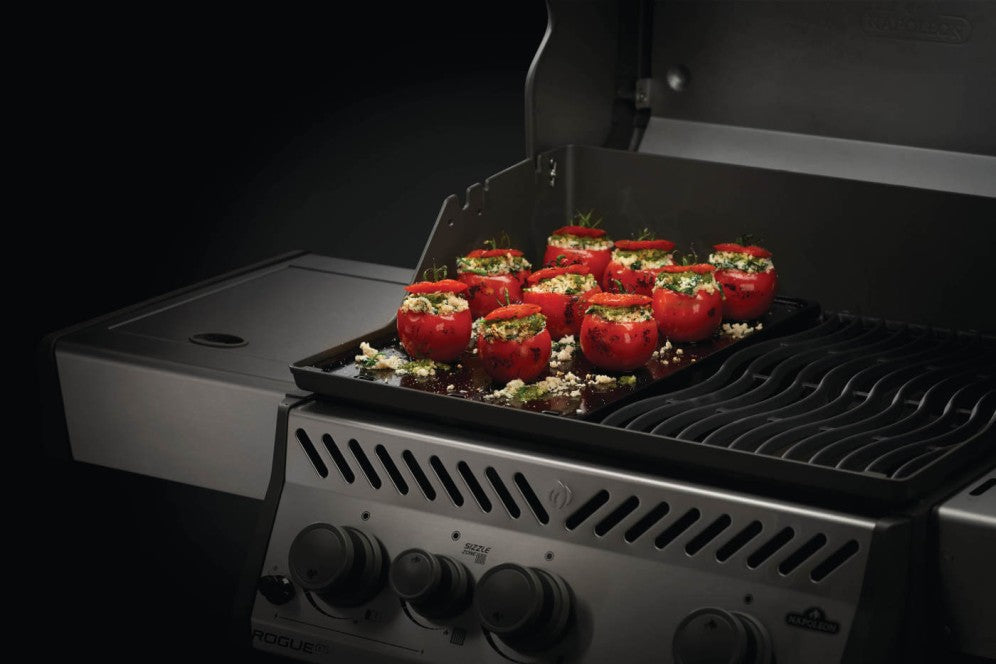 Napoleon Reversible Cast Iron Griddle | Fits Rogue 425 525 625 | Porcelain Coated Griddle Plate | BBQ Accessory UK | Caterbitz