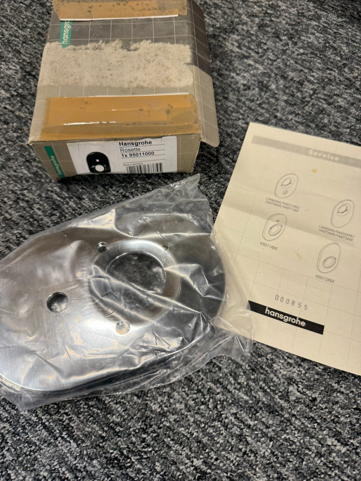 NEW Hansgrohe Shower / bath rosette chrome 95011000 BR2110