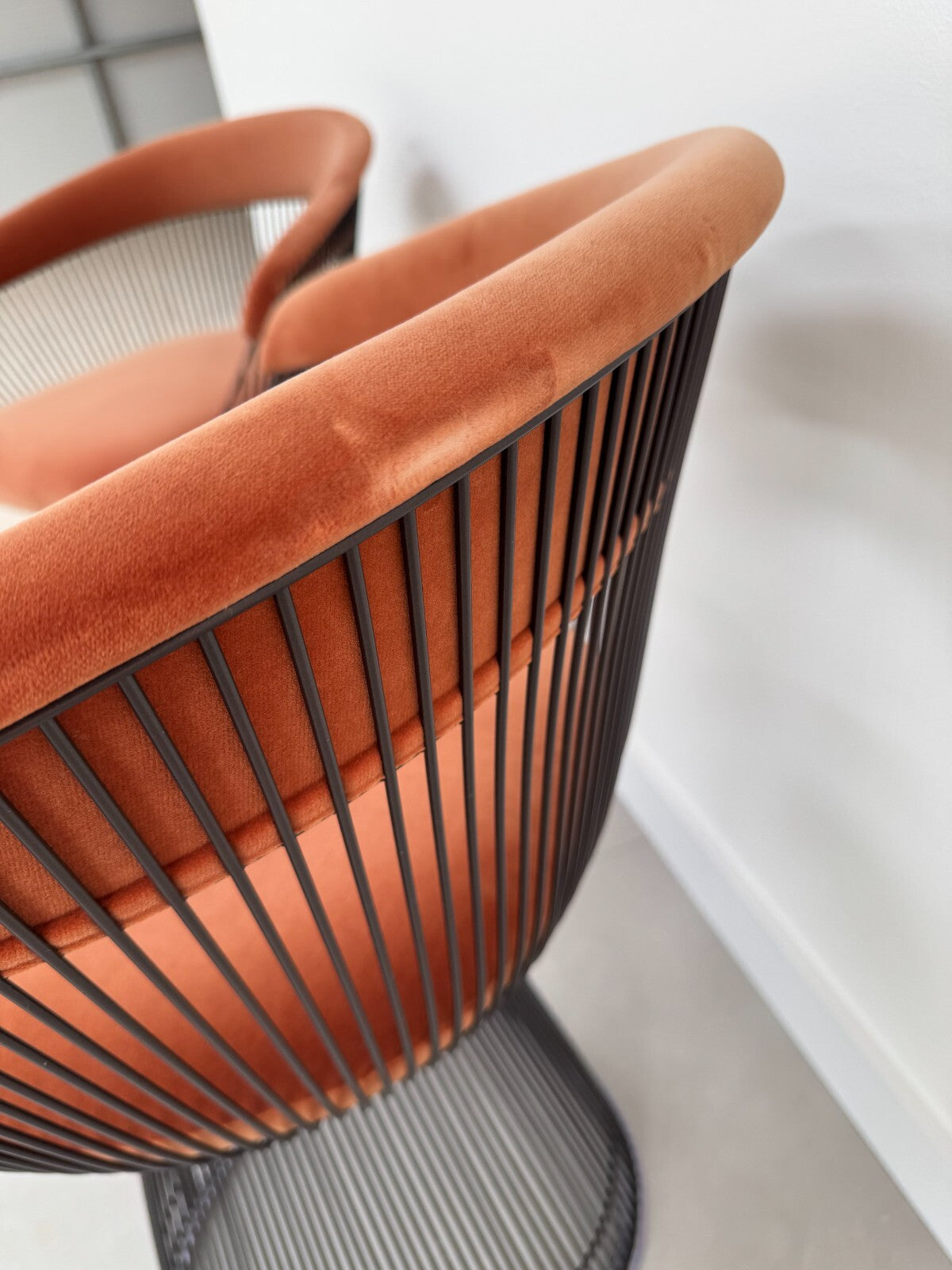 2 Ex Display Knoll Studio Warren Platner Side Chair Orange AX013