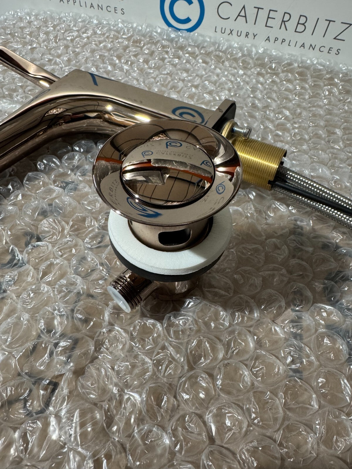 New AXOR Hansgrohe 36101300 Citterio E Basin Tap & Waste Red Gold BR968