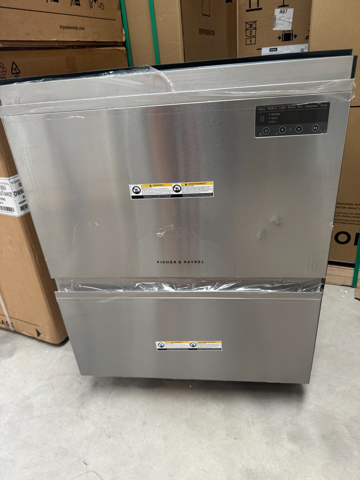 New UNUSED Fisher & Paykel DD60D2HNX9 Double drawer Dishwasher BR2353