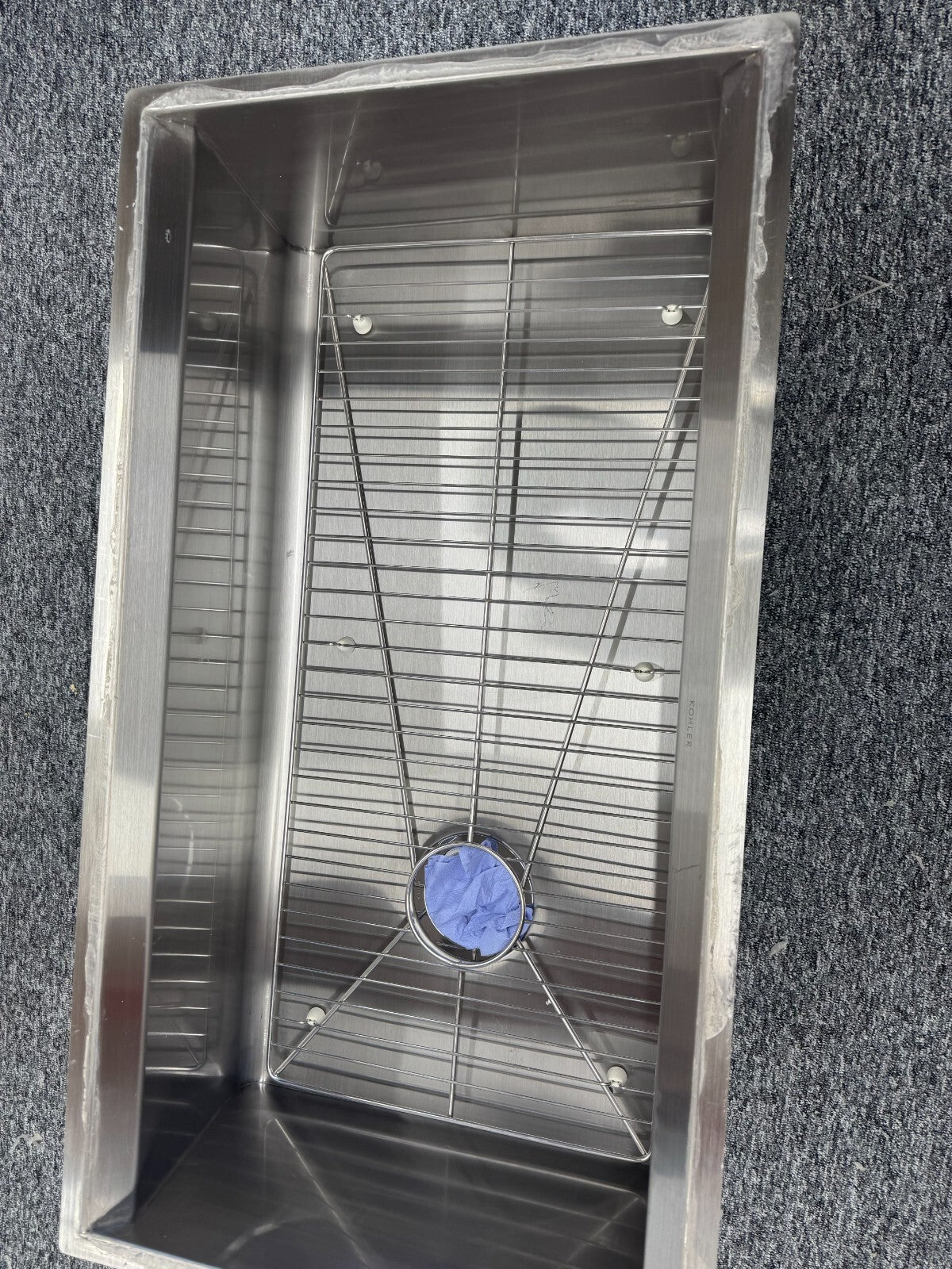 Ex Display Kohler K 3673 8 Degree Large Under mount Kitchen Sink basin BR2202
