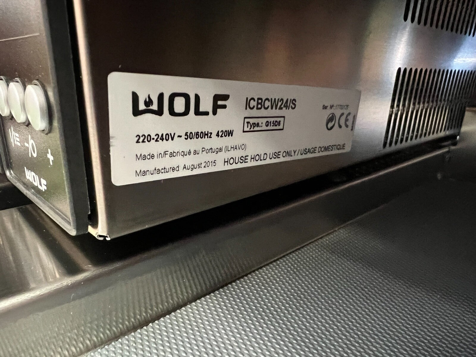 Ex Display Wolf cup Warming Warmer Drawer Cup Holder appliance Sub Zero INc Vat