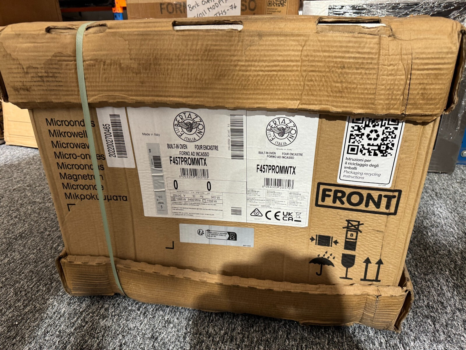 NEW Bertazzoni F457PROMWTX 45cm Pro Series Built In Combi microwave Oven BR2092
