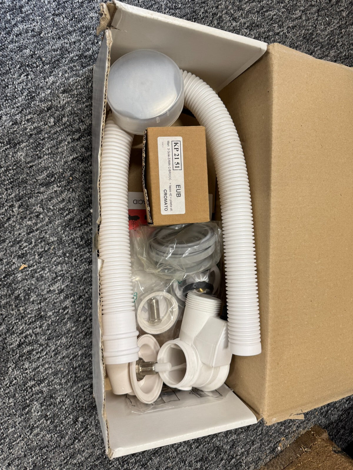 NEW Euro Bath WG-21053 - C/P pop up waste flexi bath Plumbing kit BR2114