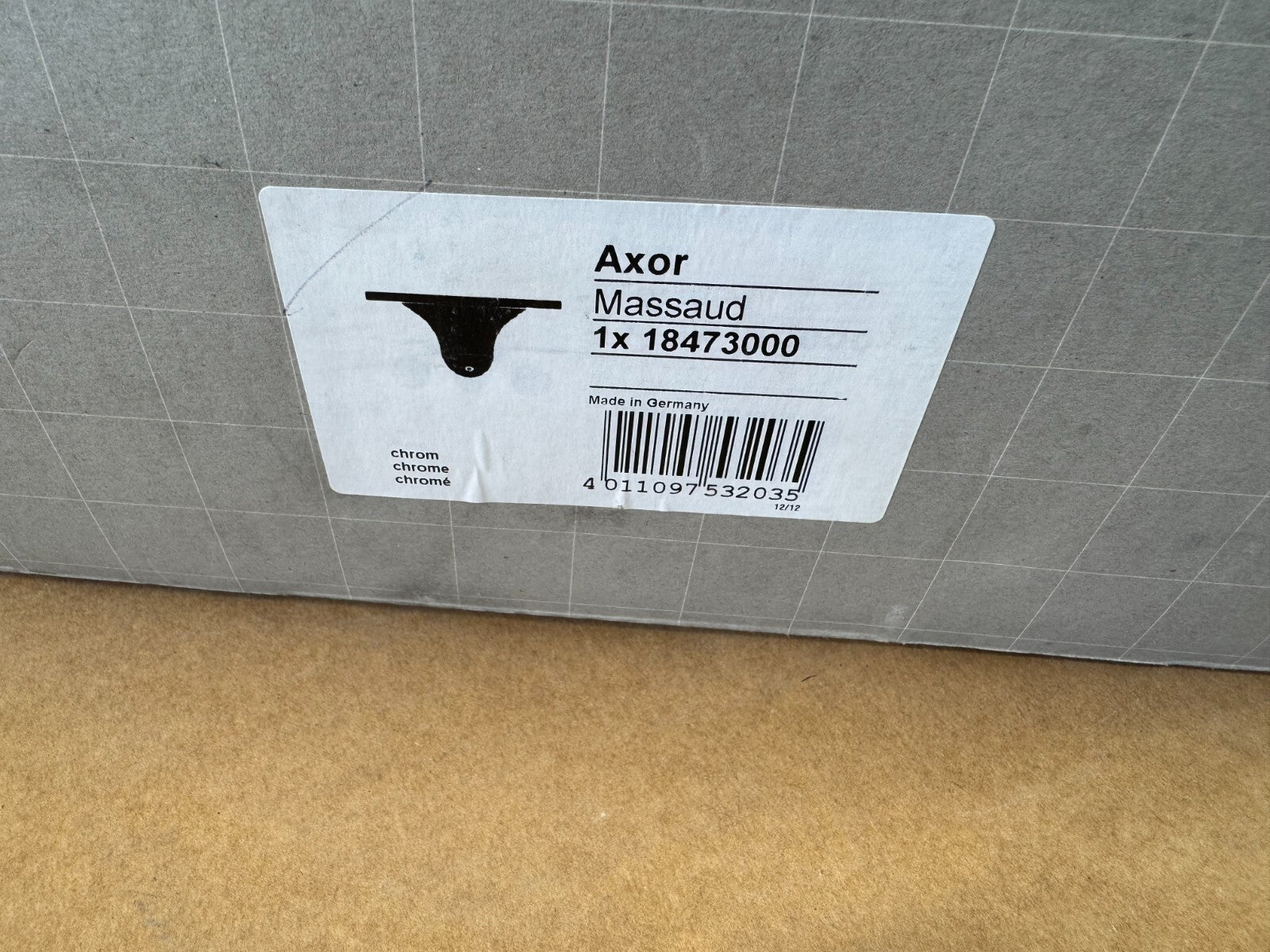 NEW HANSGROHE Axor Massaud Bath Tap Spout 260mm Chrome 18473000 BR747