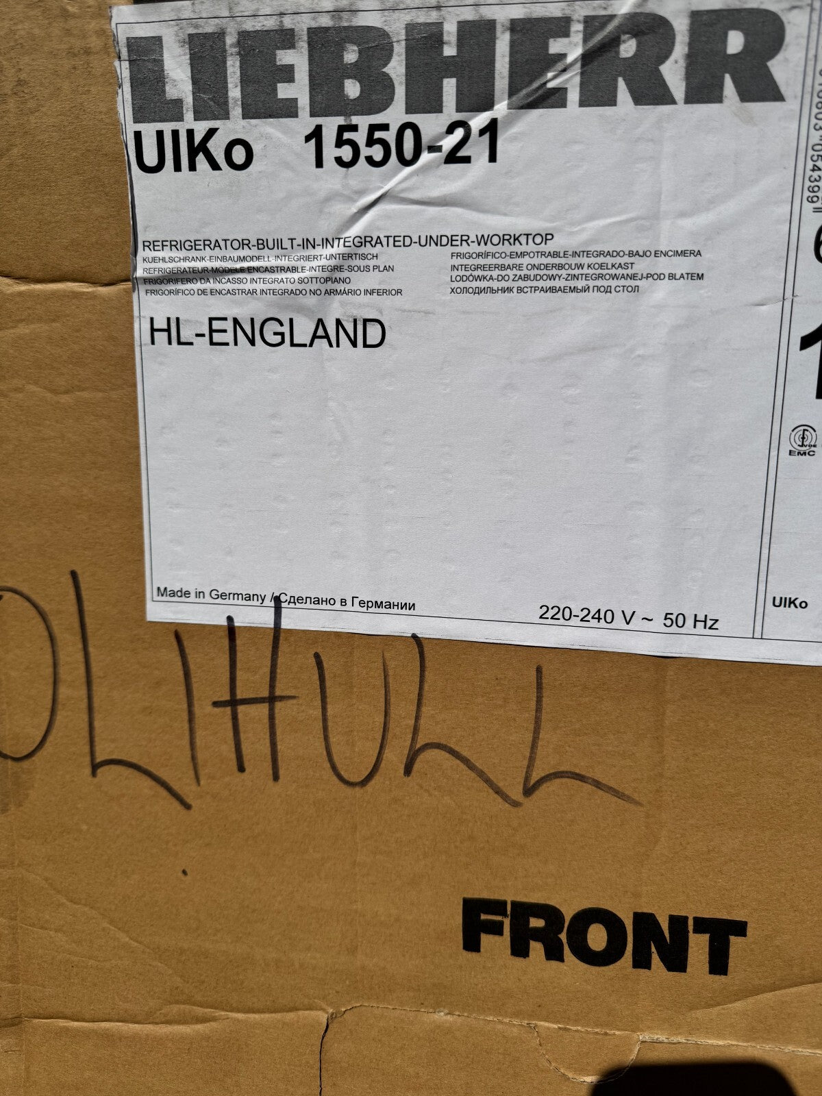 NEW Liebherr UIKo 1550 Integrated Built In Under Pull Out Larder Fridge BR2073