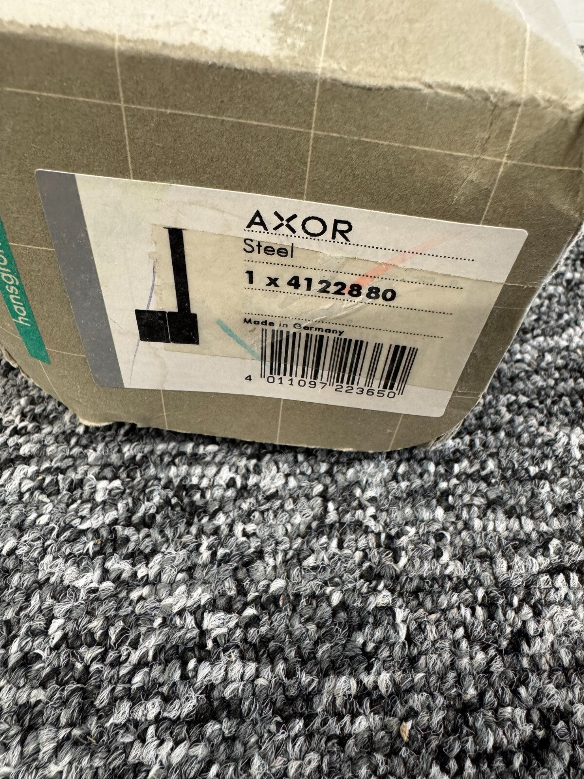 NEW AXOR Hansgrohe 4122880 Steel Toilet Roll Holder Hook BR843