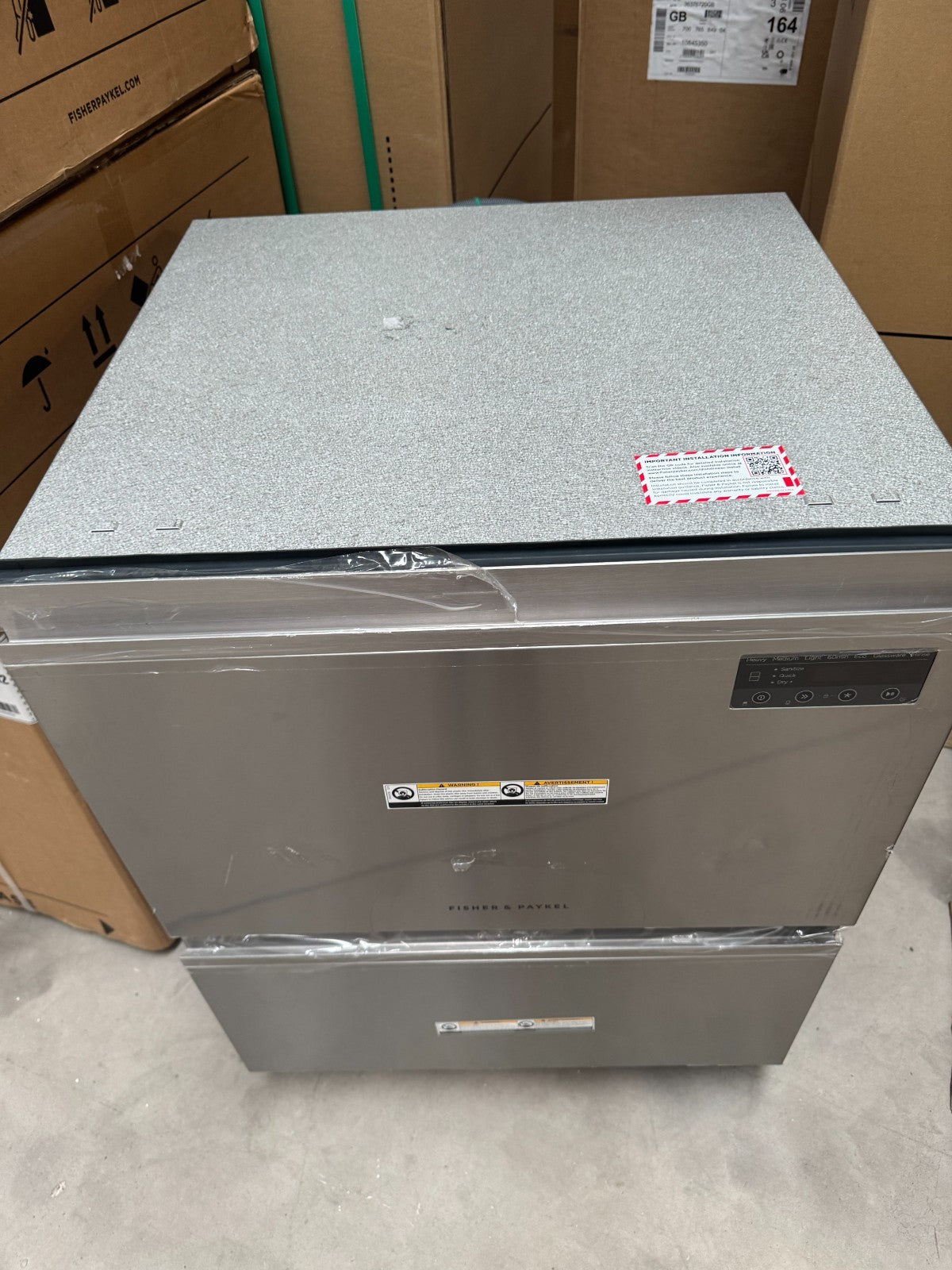 New UNUSED Fisher & Paykel DD60D2HNX9 Double drawer Dishwasher BR2353