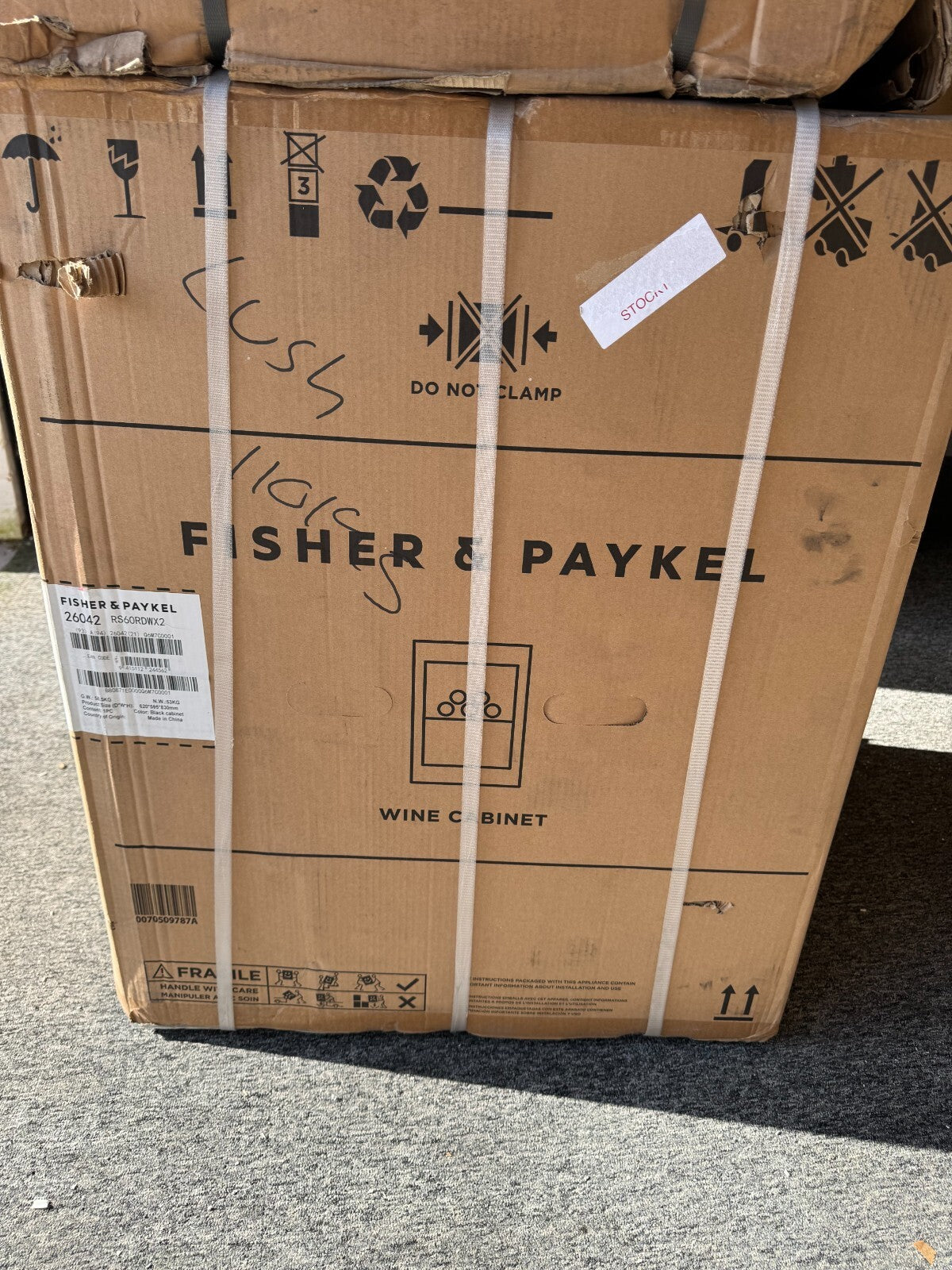 NEW Fisher & Paykel RS60RDWX2 Built in Stainless Steel Wine Cooler Fridge BR2074