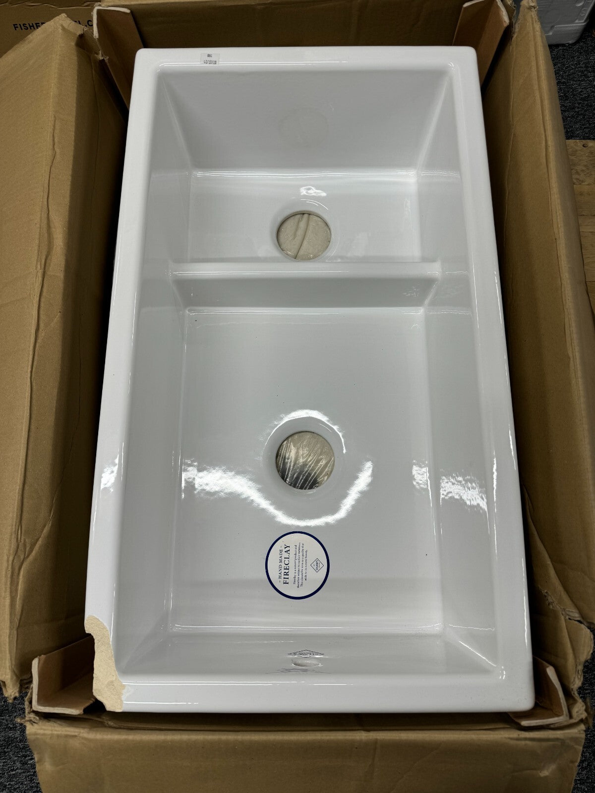 NEW Shaws Bradshaw SCBR900WH Double Bowl Ceramic white Kitchen Sink kohler BR603