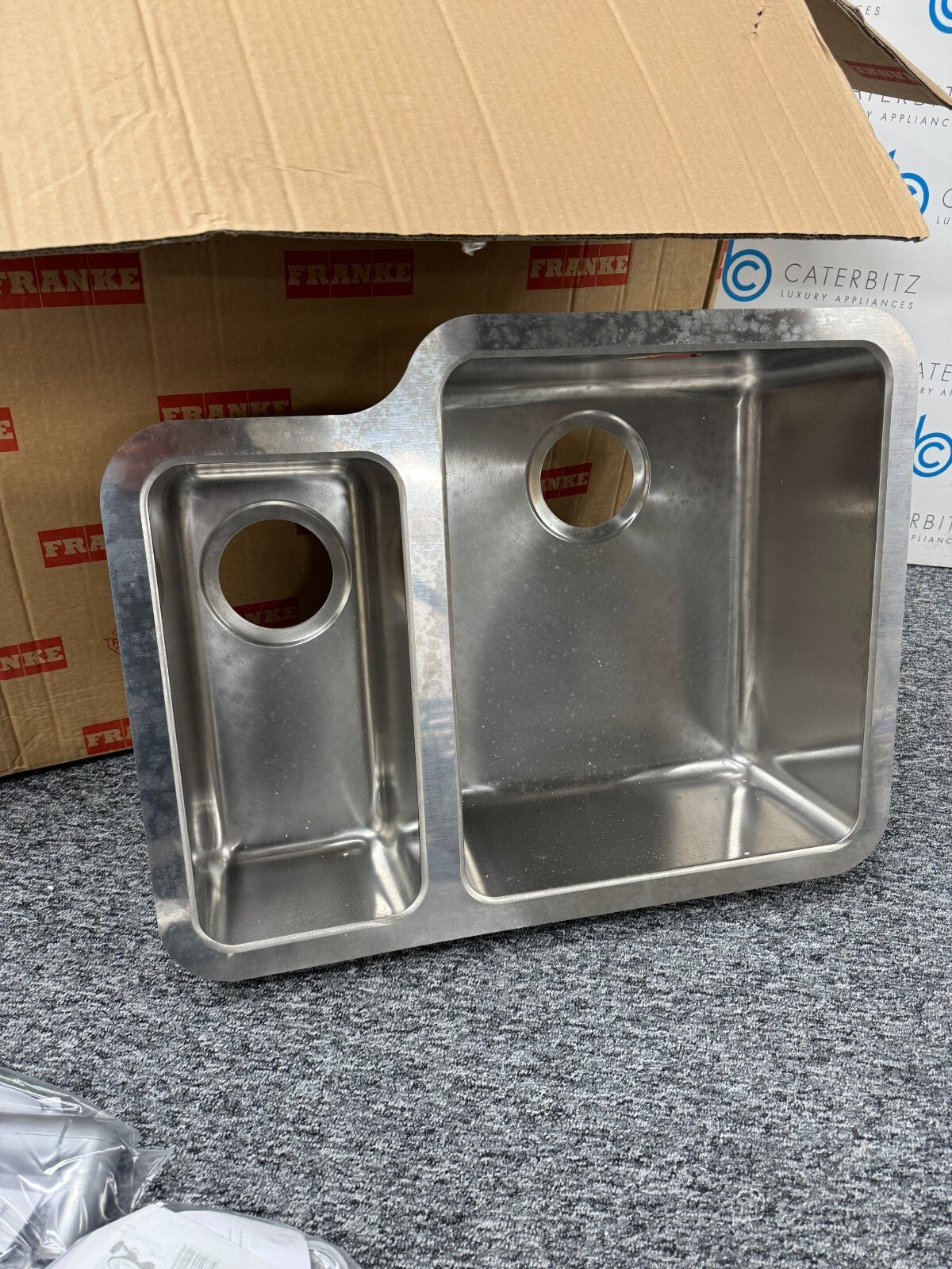 New Franke Kubus 1.5 Bowl Silk Stainless Steel Undermount Sink KBX 160 34 BR877