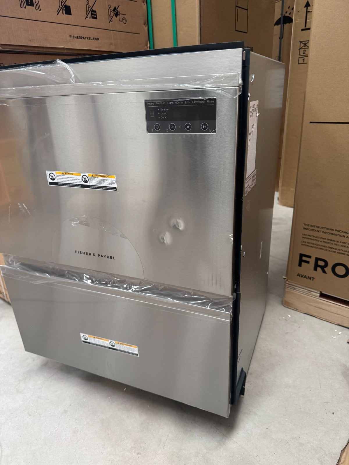 New UNUSED Fisher & Paykel DD60D2HNX9 Double drawer Dishwasher BR2353