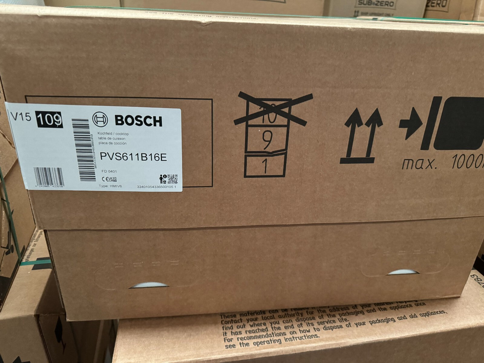 NEW Bosch PVS611B16E Series 4 60cm Venting Induction Hob Cooktop Appliance