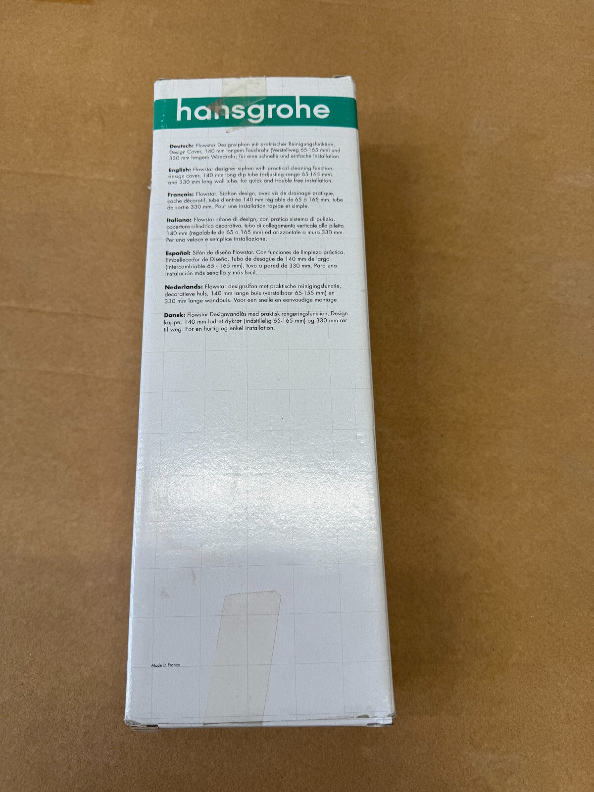 NEW Hansgrohe bathroom Bottle Trap Flowstar cover Chrome 52100000 BR734