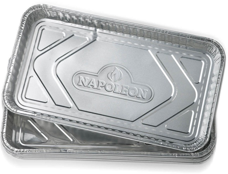 Large Grease Drip Trays | 14 x 8 Inch Disposable Aluminum | Pack of 5 | Easy Clean Grill Accessory | Caterbitz UK