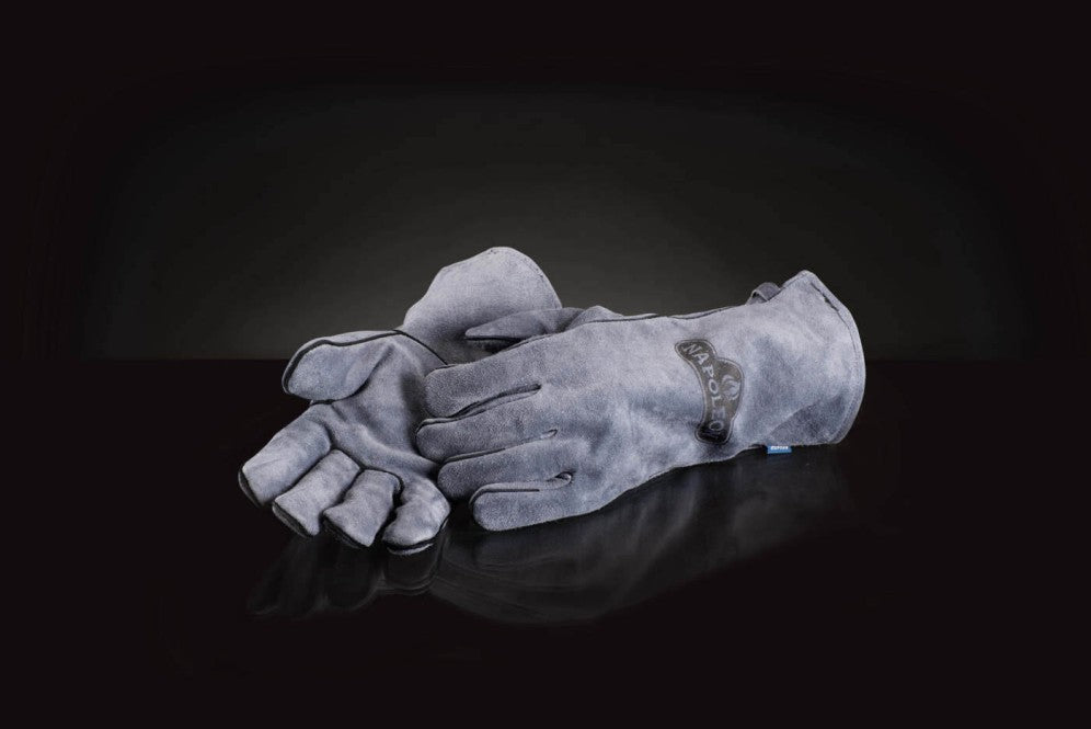 Genuine Leather BBQ Gloves | Heat Resistant Grill Gloves | Extra Long BBQ Gloves | Cowhide Leather BBQ Accessories | Caterbitz UK