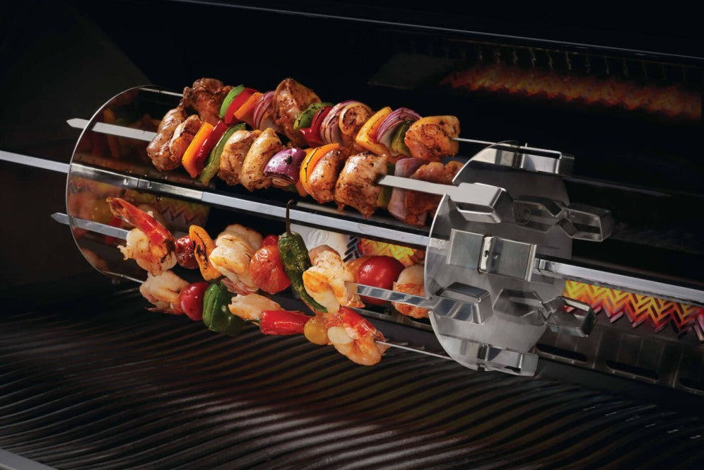 Napoleon Rotisserie Shish-Kebab Wheel | Rotisserie Skewer Set | Shish-Kebab Rotisserie Accessory | Stainless Steel Kebab Skewers | Caterbitz UK