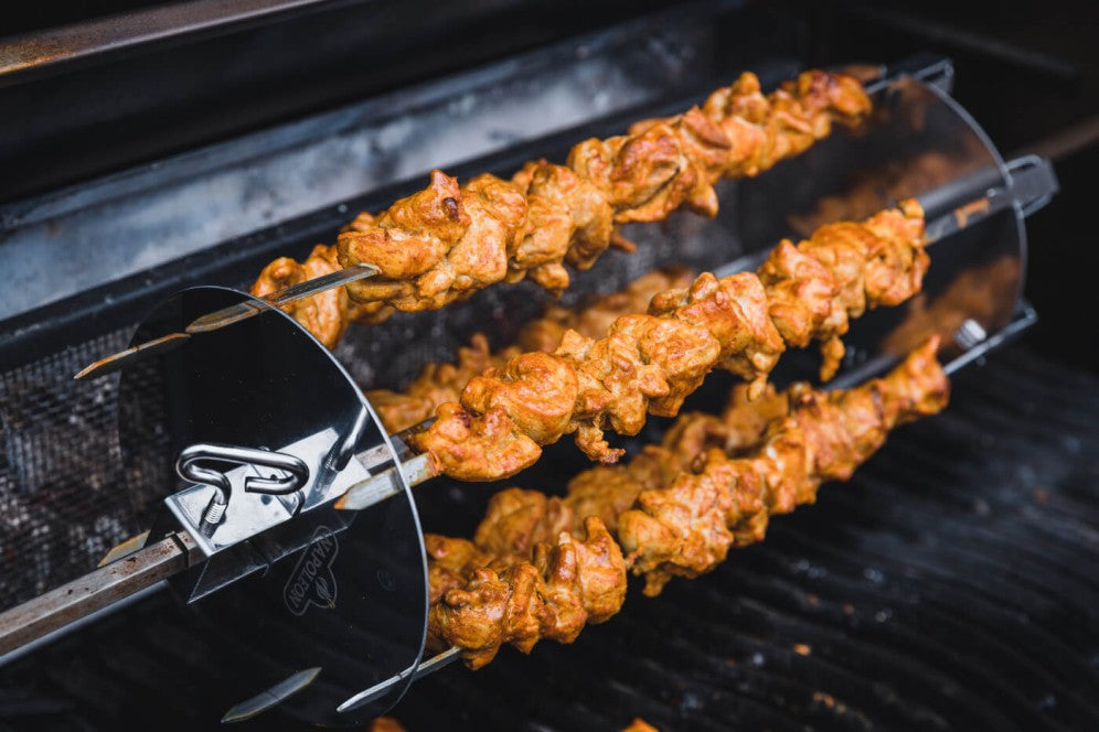 Napoleon Rotisserie Shish-Kebab Wheel | Rotisserie Skewer Set | Shish-Kebab Rotisserie Accessory | Stainless Steel Kebab Skewers | Caterbitz UK