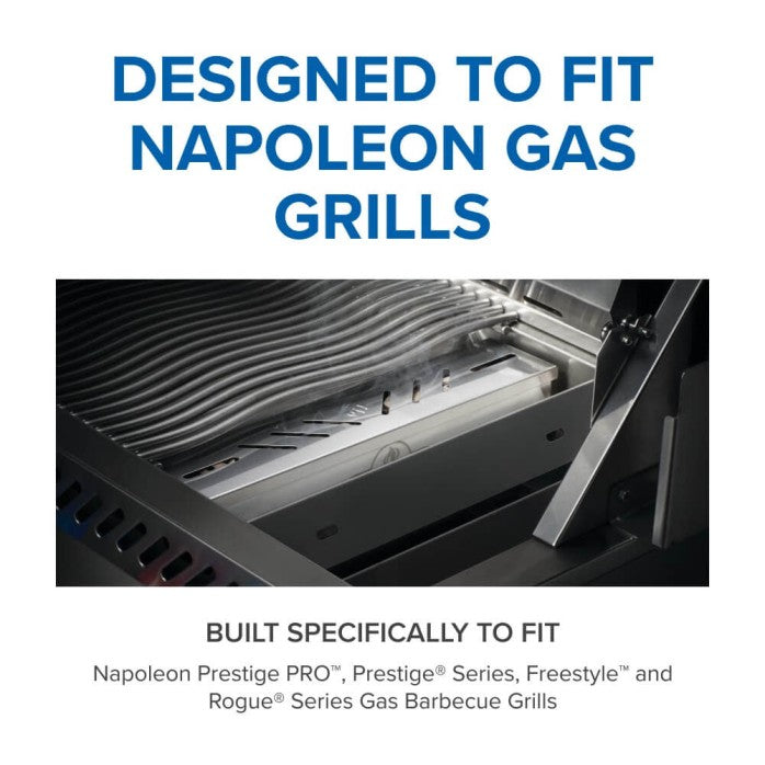 Stainless Steel Smoker Box | Gas Grill Smoker | Napoleon BBQ Accessory | Wood Chip Box | Smoking Attachment | Caterbitz UK
