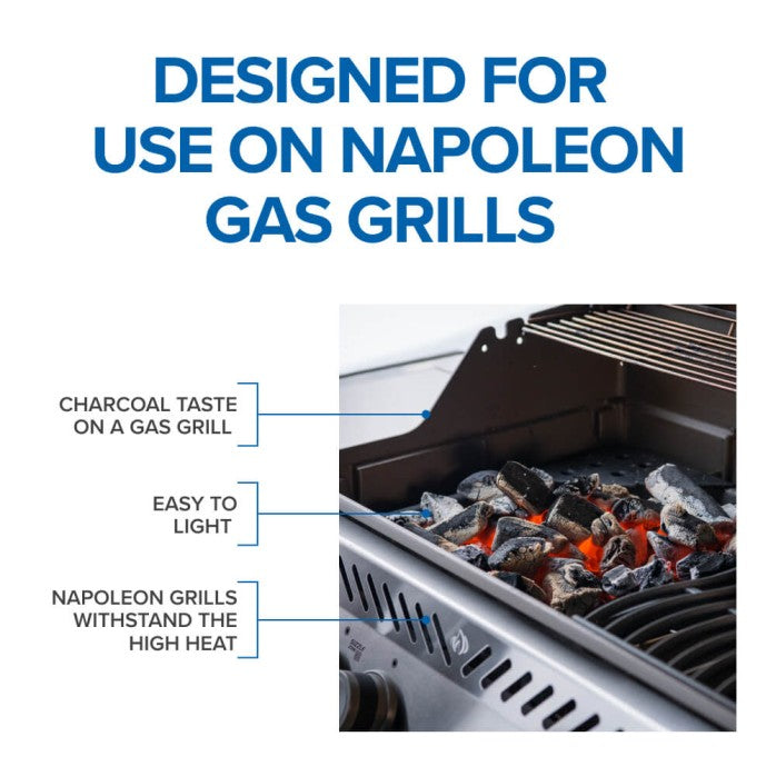 Napoleon Cast Iron Charcoal and Smoker Tray for Gas Grills