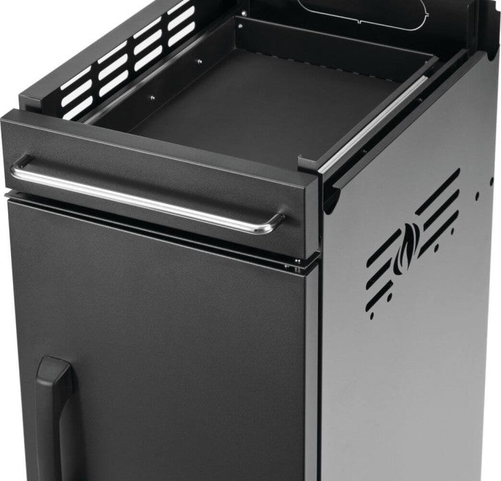 Napoleon Rogue PRO-S Under Grill Storage Cart | Matte Black | Drawer with Towel Rack | Tool Hooks | Optimized Storage | BBQ Accessory