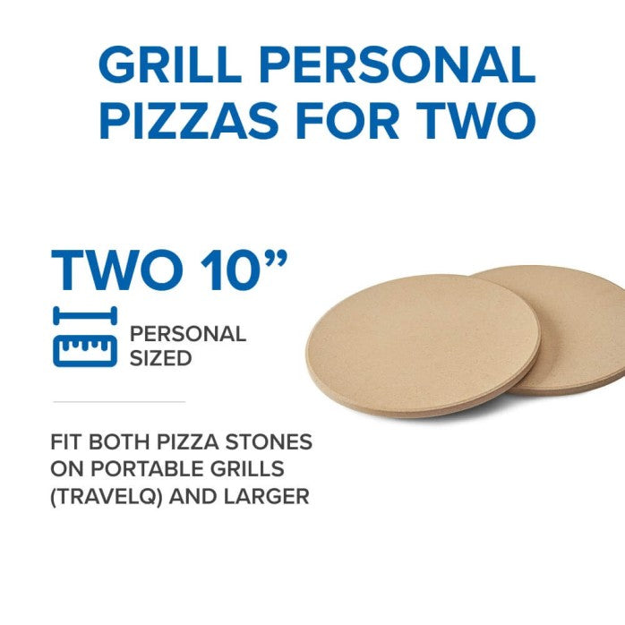 Napoleon 10-Inch Personal Pizza Stone Set | Porous Pizza & Baking Stone | TravelQ™ Compatible | Crispy Pizza Baking UK | Caterbitz