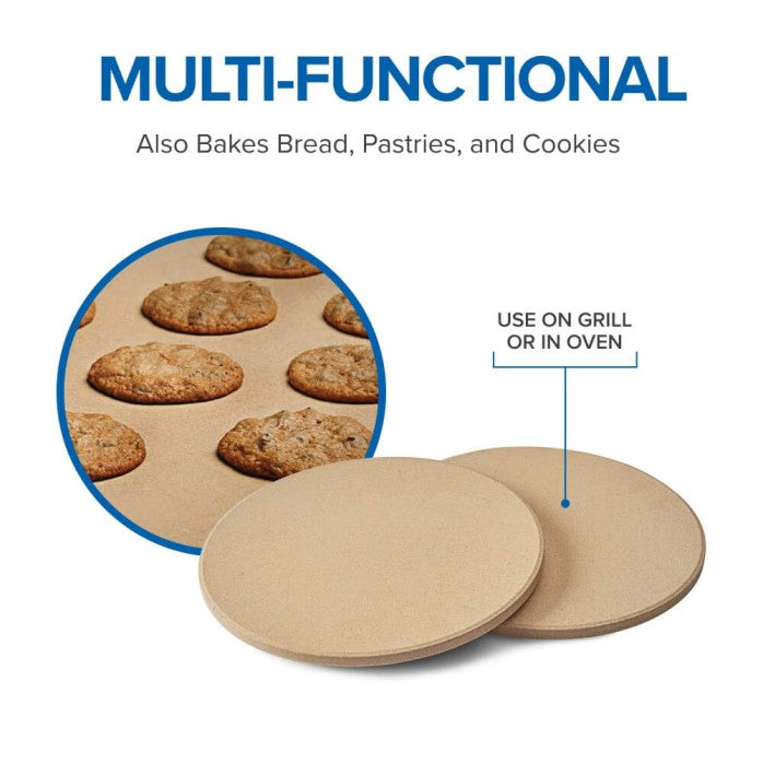 Napoleon 10-Inch Personal Pizza Stone Set | Porous Pizza & Baking Stone | TravelQ™ Compatible | Crispy Pizza Baking UK | Caterbitz