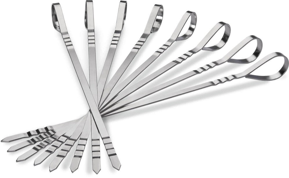 Napoleon Stainless Steel Skewers | 8 Multifunctional Skewers | Dishwasher Safe BBQ Skewers | Grilling Accessory UK | Caterbitz