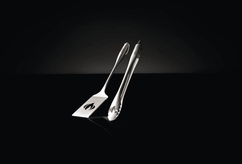 Stainless Steel 2 Piece Toolset | BBQ Spatula & Tongs | Napoleon BBQ Tools | Grill Accessories | Caterbitz UK