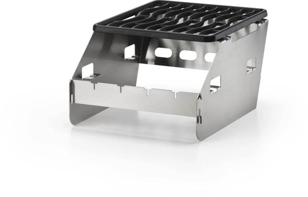 Napoleon Small Side Burner Windshield | Skewer Rack | Stainless Steel Grill Accessory | 4 Skewers Included | Wind Protection UK | Caterbitz