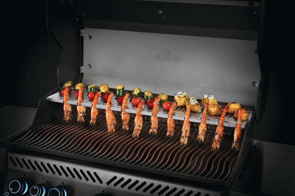Napoleon Multifunctional Warming Rack | Rogue® 625 Compatible | Stainless Steel Grilling Rack | Warming Station for Appetizers UK | Caterbitz