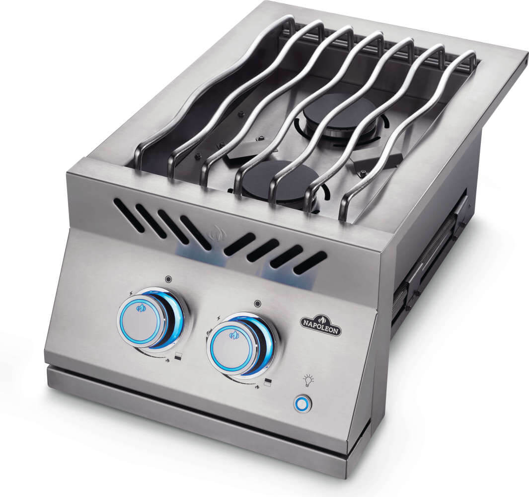 Built-In 700 Series Inline Dual Range Top Burner | Stainless Steel Side Burner | Drop-In Gas Burner | Outdoor Kitchen Accessory | Premium Gas Burner UK | Caterbitz