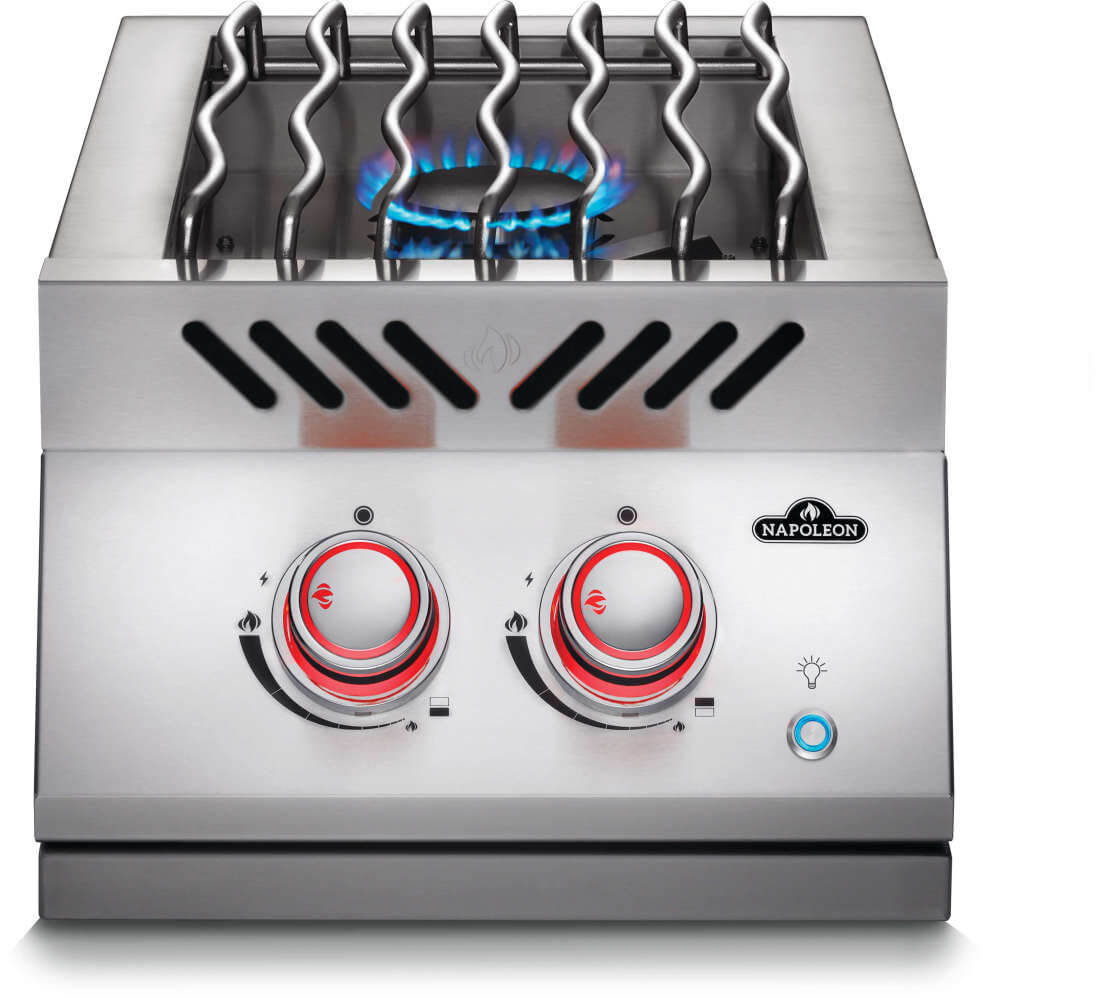 Built-In 700 Series Inline Dual Range Top Burner | Stainless Steel Side Burner | Drop-In Gas Burner | Outdoor Kitchen Accessory | Premium Gas Burner UK | Caterbitz