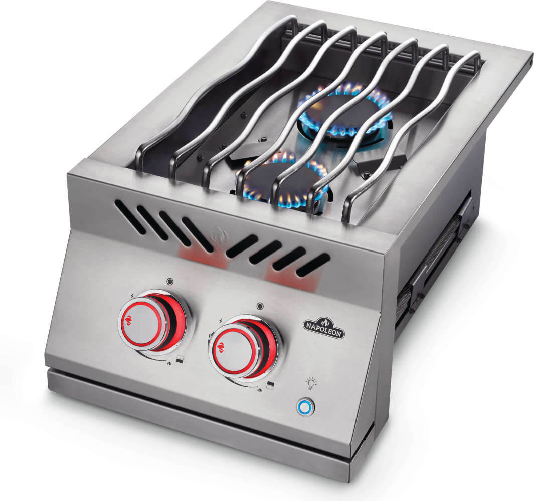 Built-In 700 Series Inline Dual Range Top Burner | Stainless Steel Side Burner | Drop-In Gas Burner | Outdoor Kitchen Accessory | Premium Gas Burner UK | Caterbitz