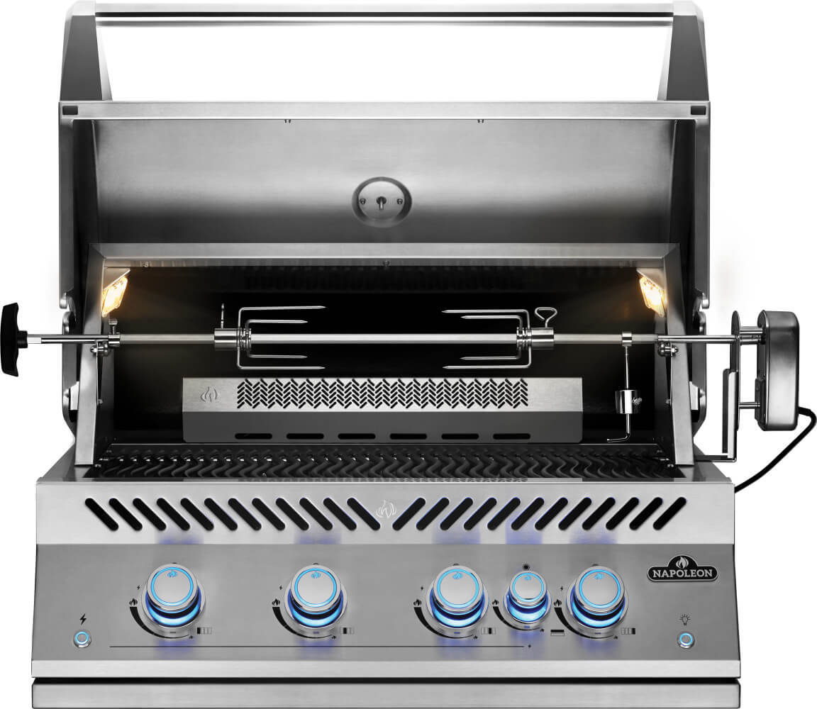 Built-In 700 Series 32 Gas Grill | Stainless Steel Built-In BBQ | Infrared Rear Burner | Outdoor Kitchen Grill | Premium Gas Grill UK | Caterbitz