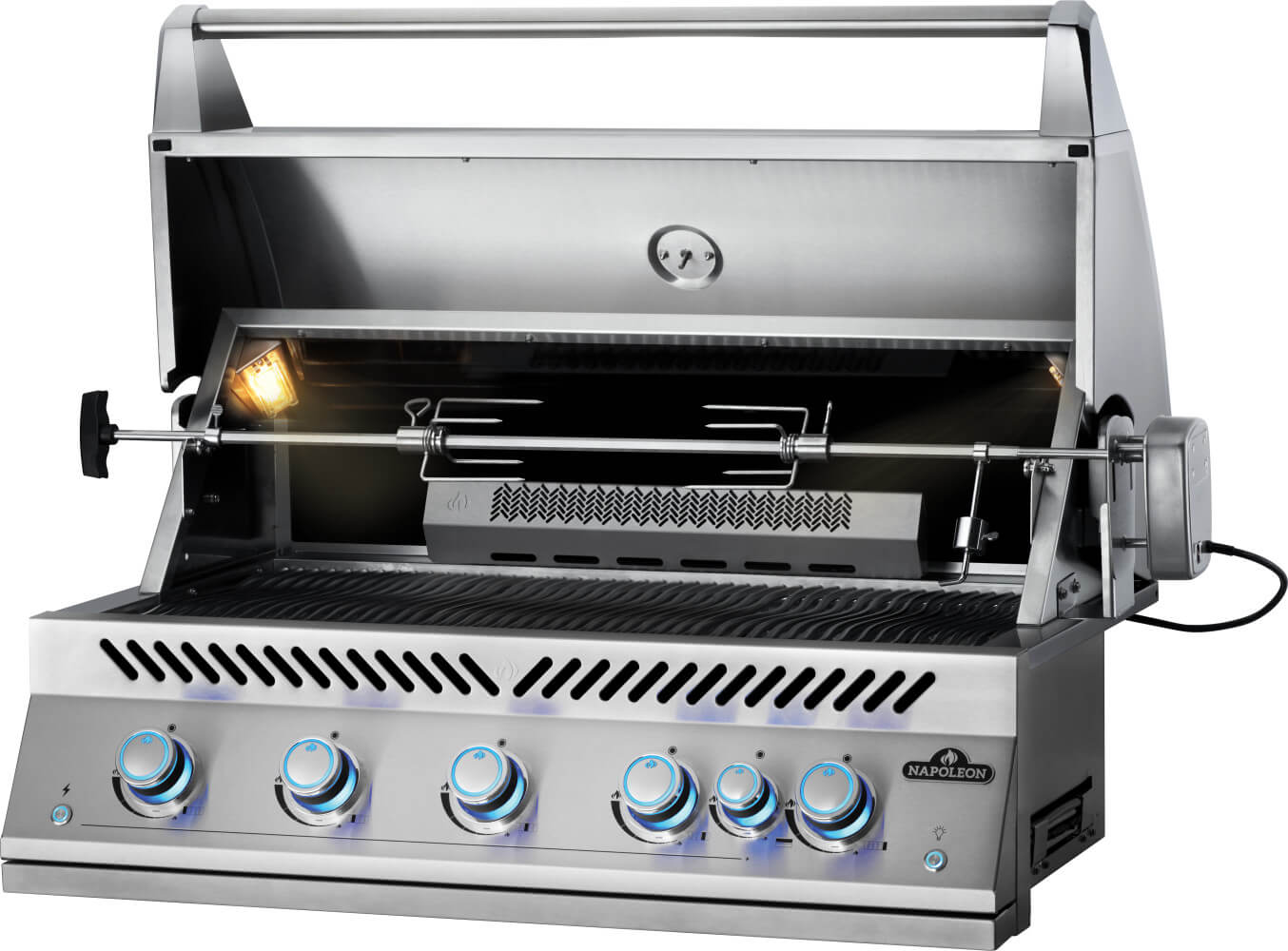 Built-In 700 Series 38 Gas Grill | 5 Burner Gas Grill | Infrared Rear Rotisserie | Stainless Steel WAVE™ Grids | Outdoor Kitchen UK | Caterbitz