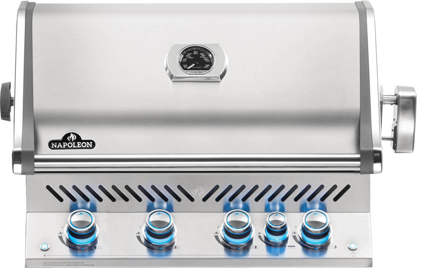 Built-in Prestige PRO 500 RB | 4 Burner Natural Gas Grill | Infrared Rear Burner | WAVE Stainless Steel Grids | Caterbitz UK