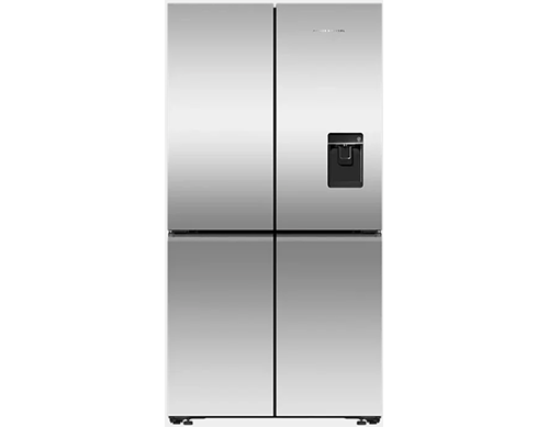 Fisher & Paykel Series 7 RF605QNUVX1 Fridge Freezer Quad Door 905mm, Recessed Handle, Stainless Steel - Ice & Water