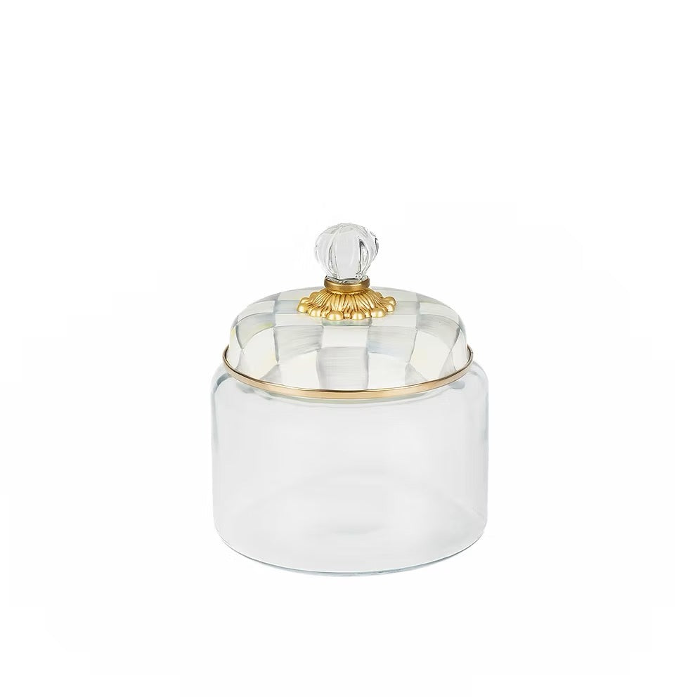 Mackenzie-Childs Sterling Check Kitchen Small Canister