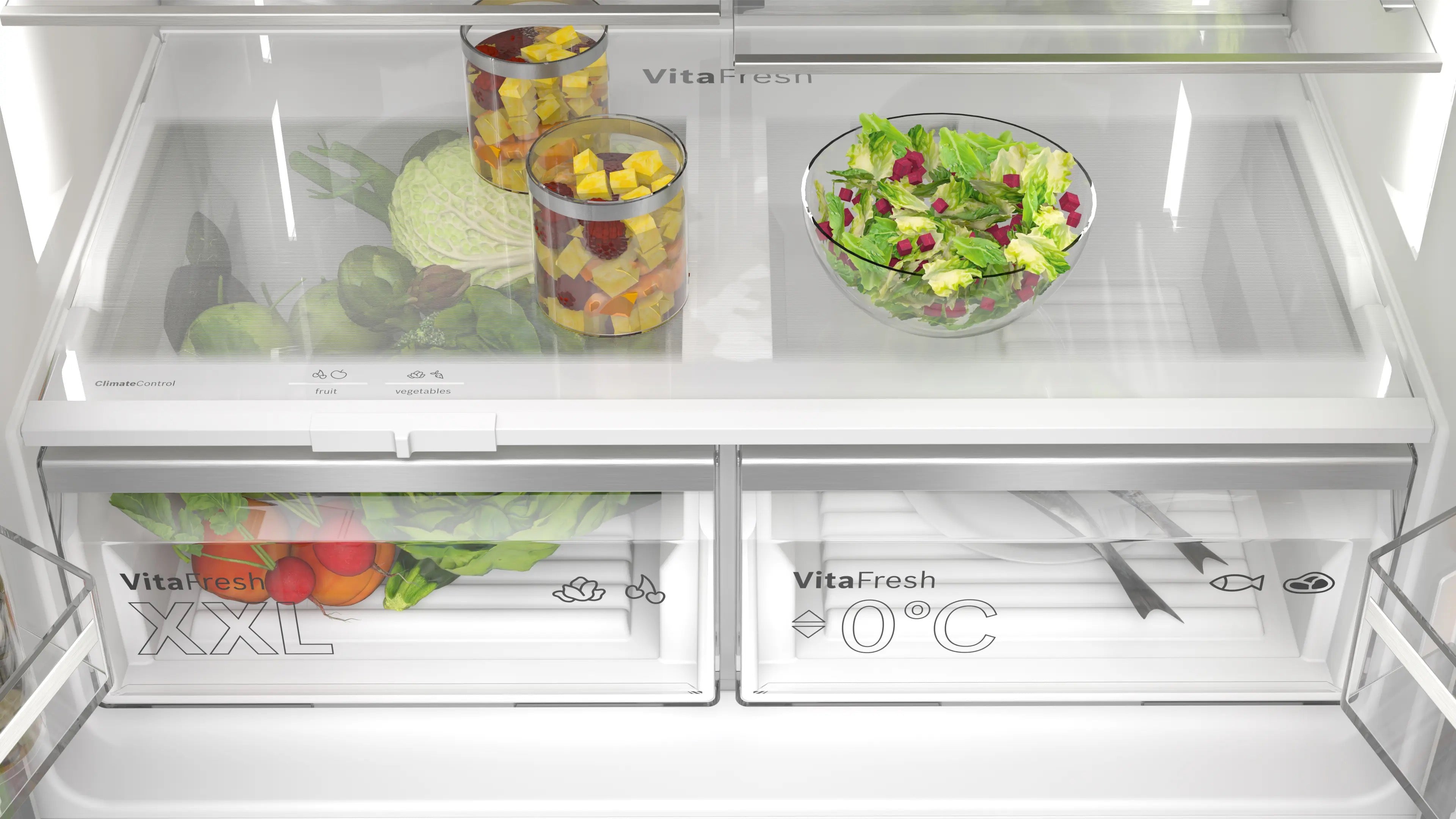Bosch Series 6 Multi Door American Fridge Freezer Stainless steel - KFD96APEA