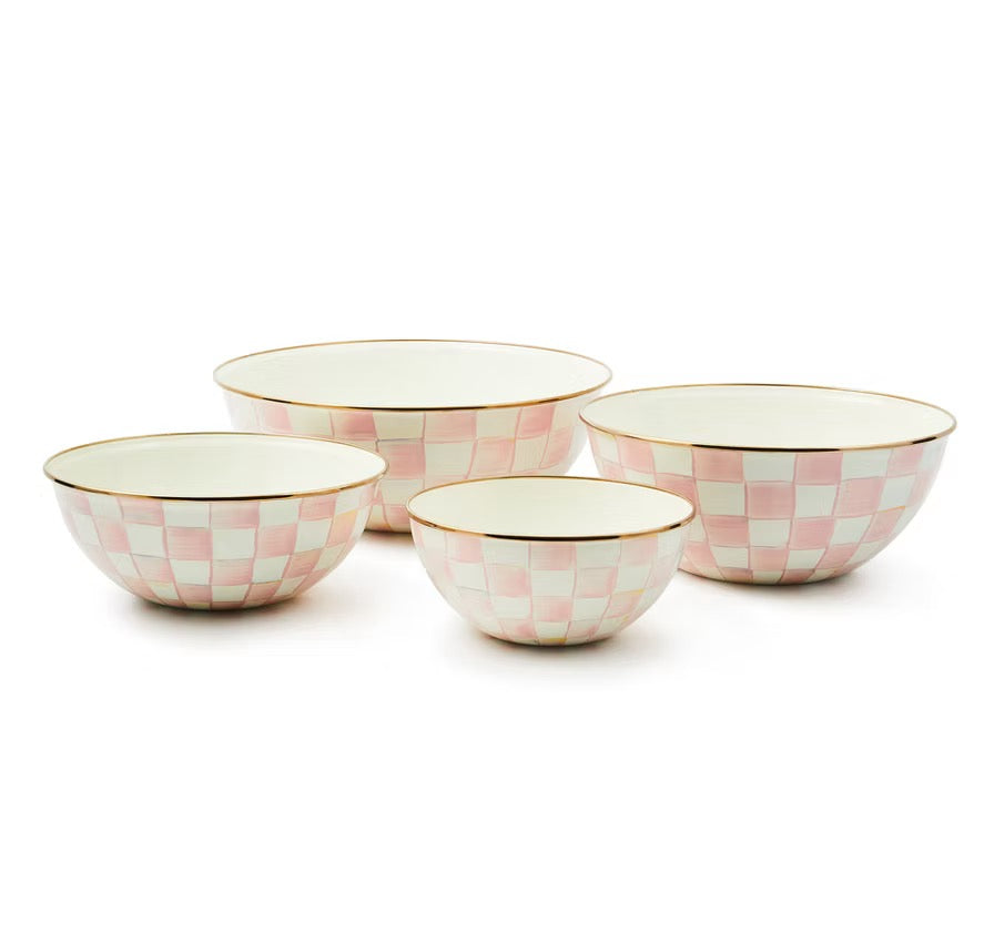 Mackenzie-Childs Rosy Check Large Everyday Bowl