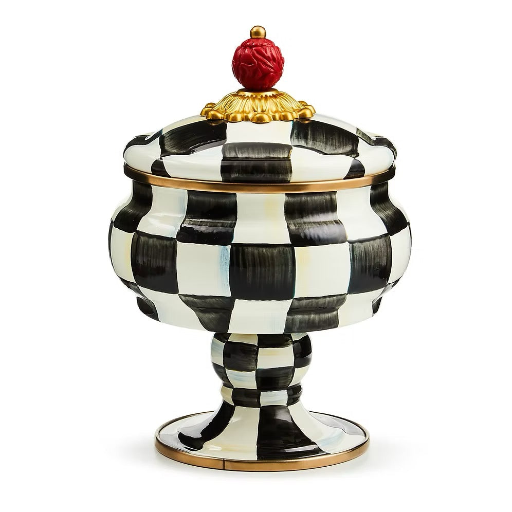 Mackenzie-Childs Courtly Check Curiosity Pot