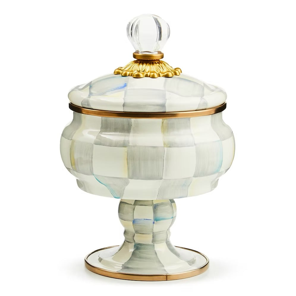 Mackenzie-Childs Sterling Check Curiosity Pot